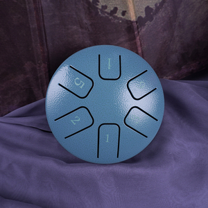 2023 nouveau Design Mini tambour de langue en acier 3.8 pouces 6 langue mousse bleu Hank Instrument de tambour à main en métal Durable - Product Image 3