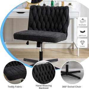 Ghế văn phòng ngồi chéo chân, ghế văn phòng hiện đại không tay vịn với chỗ ngồi rộng - Product Image 5