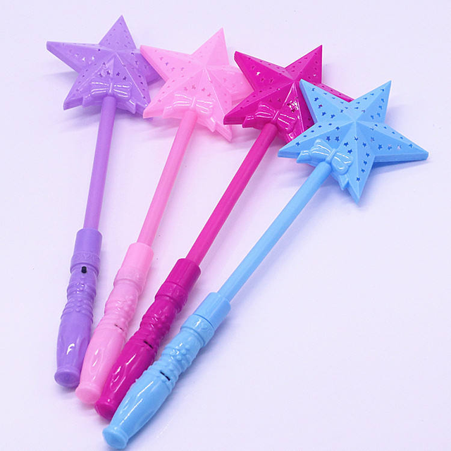 Funny LED Flashing Magic Star Wand Sticks Plastic Birthday Party Supplies for Glowing Fun for Kids' Play