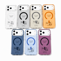 Étui de téléphone magnétique haute transparence pour iPhone, coque antichoc, coque arrière en PC avec anneau magnétique