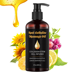 Aceite de Masaje Masculino Anticelulítico con Colágeno de Marca Privada, Extracto de Uva y Limón, Reafirmante y Adelgazante, 240 ml - Product Image 1