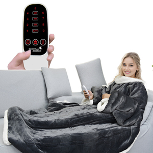 Couvertures électriques ignifuges USB <span class=keywords><strong>de</strong></span> très grande taille pour voiture, maison, hôtel et <span class=keywords><strong>avion</strong></span> <span class=keywords><strong>de</strong></span> voyage avec poches <span class=keywords><strong>de</strong></span> rangement - Product Image 5