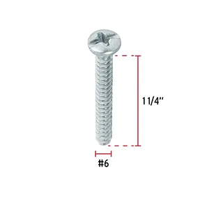 6X1-1/4 'feroce borsa con 200 scatola punte di lamiera con 3 unità di viti - Product Image 3