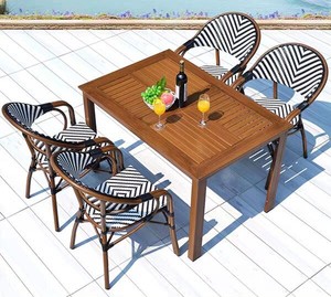XY miglior caffè all'aperto per il tempo libero patio all'aperto sedia da giardino rattan tavolo e sedia combinazione - Product Image 5