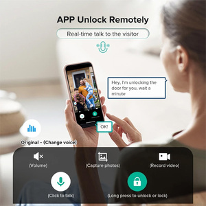 DF14XF85 Bekerja dengan Tuya Smart Video Intercom Pengenal Wajah 3D Kunci Pintar Biometrik Sidik Jari dengan Penyimpanan Cloud6085Mortise - Product Image 5