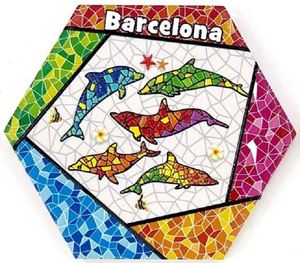 Posavasos y Alfombrillas de Cerámica Española de Barcelona Impresos en 3D Personalizados, Decoración para el Hogar, Recuerdo Duradero, Posavasos para Tazas de Café y Té - Product Image 4