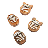 Mini Kalimba 8 tons Piano à Pouce Exquis 8 Touches en Bois Doigt Tambour Instrument Accessoires de Musique et Instruments Type Clavier