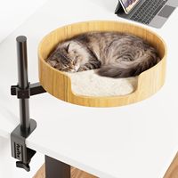 Lit de bureau pour chat, lit pour chat d'intérieur avec hauteur réglable et rotation à 360° °   Lits pour chats sur table, rotatifs et surélevés