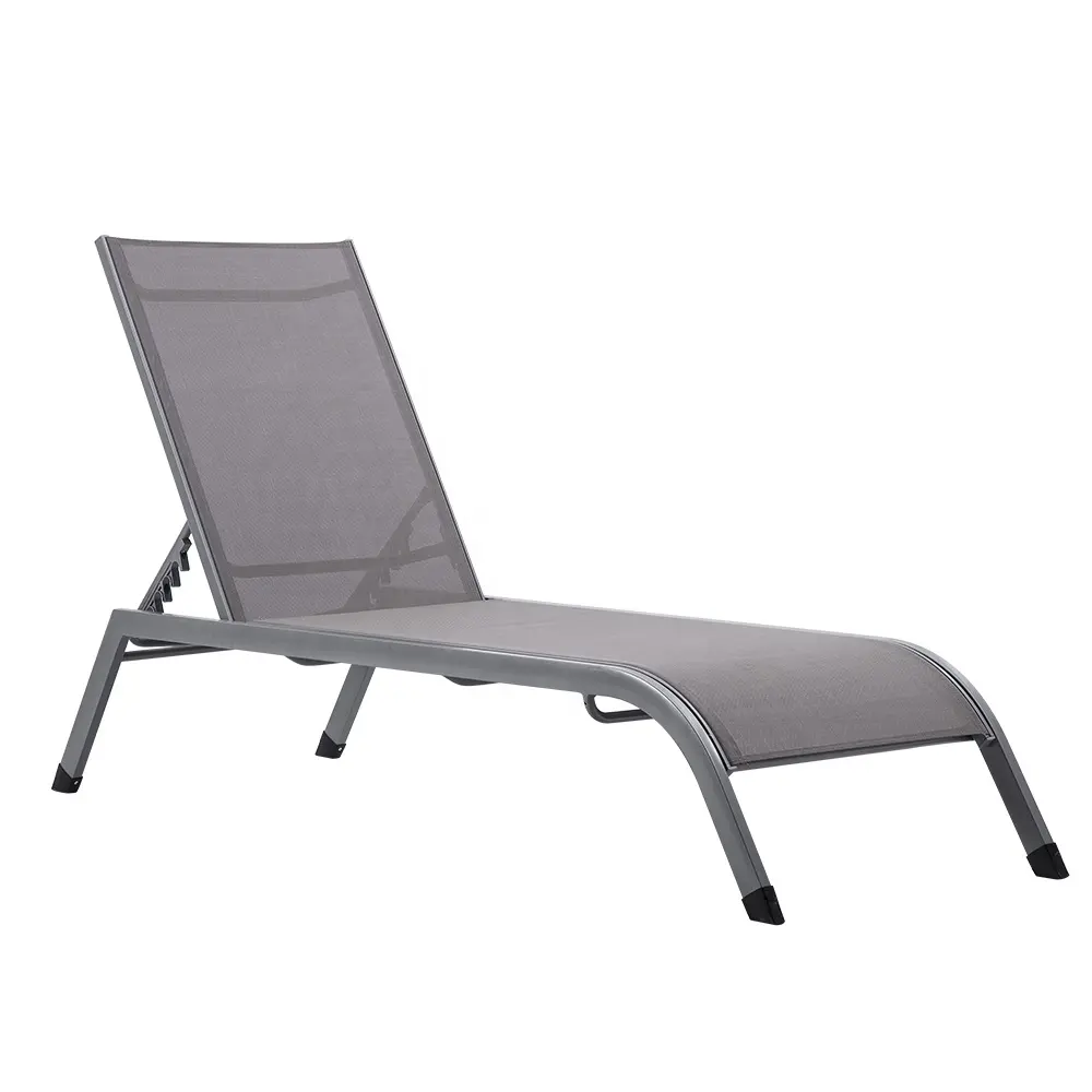 Pool Lounger Bed Reclining Fold Up Sun Loungers Stackable Sun Lounger