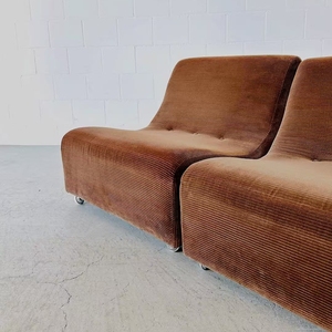 Sillón Individual de Diseño Estilo <span class=keywords><strong>Luigi</strong></span> Corani, Tapizado en Tela de Pana, para Sala de Estar, Apartamento o Villa - Product Image 4