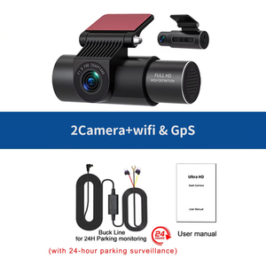 4k Hidden wifi xe an ninh IPS tầm nhìn ban đêm Dashcam 3 kênh đảo ngược <span class=keywords><strong>camera</strong></span> phía trước phía sau hộp đen DVR cho xe ô tô màu đen - Product Image 6