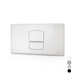 Boutons de chasse d'eau pour toilettes Itaka Duo Model Plate Blanc, 16,5 cm de longueur, 24,5 cm de hauteur - Product Image 1