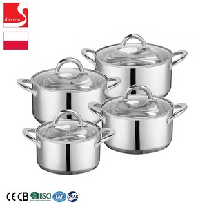 Multifunzionale di lusso di induzione in acciaio inox pentola di latte/pasta pot/set di pentole con golden maniglia - Product Image 2