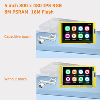 Module d'affichage tactile intelligent AISON 5 pouces 800x480 LCM HMI WiFi pour ESP32-S3 IPS 8M PSRAM 16M Flash Carte de développement LVGL LED