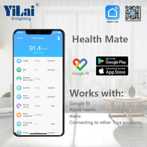 Yilai Factory Scale 180KG 396LB Electronic <strong>Blance</strong> of Glass Analyzer Body Fat Weight Scale Best Smart Wifi Scale - Product Image 6