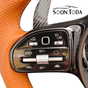 Volant sport en cuir et fibre de carbone HighCustom pour <span class=keywords><strong>Mercedes</strong></span> Benz W205 W212 W213 W222 S550 <span class=keywords><strong>GLA</strong></span> X156 GLC63 pour le changement de vitesse - Product Image 3