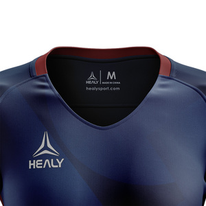 Camiseta de Fútbol para Mujer Healy Color Block Slim Fit, 100% Poliéster, Transpirable, Ligera, Sublimación, Servicio OEM, Ropa Deportiva - Product Image 4