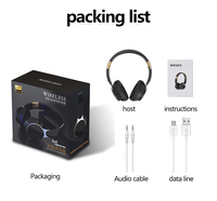 Casque d'écoute sans fil BT 5.0 à réduction de bruit Heavy Bass Dynamic Stereo Card Sports Computer Gaming Headset for Mobile Phone Use