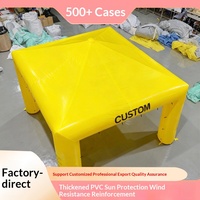 Carpa Circular Inflable para Exteriores de 6-8 pies x 10-12 pies, Impermeable, de Fácil Montaje, para Publicidad, Campamento, Exposiciones, de PVC, Móvil