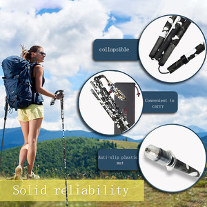 Bastones de Trekking de Fibra de Carbono, Camuflaje, 3 Secciones, Ligeros, para Senderismo y Uso en Exteriores - Product Image 4