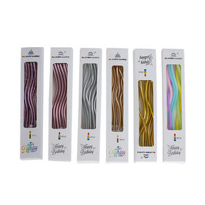 2024 Groothandel Verjaardagstaart Vergulde Kleurrijke Gebogen Draad Kaars Creatieve Partij Bakken Gradiënt Gekleurde Gebogen Kaars - Product Image 6