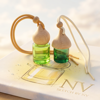 Bouteille diffuseur de parfum vide en verre dépoli transparent pour voiture, 10 ml, vente en gros