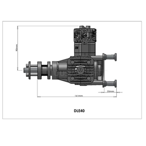 Original DLE Engine DLE-40cc Twin Gasoline W/ Electronic Ignition for RC <b>Plane</b> Twin Gasoline RC <b>Plane</b> - Product Image 6
