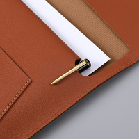 Shanqi - Carpeta de Piel Personalizada con Logotipo en Relieve Multicolor A4/A5 para Oficina/Escuela, Bolsa para Documentos, Gran Capacidad, Impermeable, Vegana