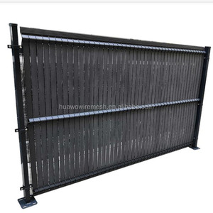 Barrière de jardin moderne et écologique en <span class=keywords><strong>plastique</strong></span> creux à lattes verticales de 1,53 m de haut <span class=keywords><strong>pour</strong></span> clôture de sécurité <span class=keywords><strong>rigide</strong></span> 3D à plis en V peinte - Product Image 4