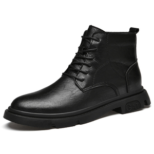 <span class=keywords><strong>Botas</strong></span> para Hombre Zapatos con Alzas Tacones Invisibles 8CM 6CM Zapatos que Aumentan la Estatura Moda Masculina Botines de Cuero Mocasines para Hombre Más Altos - Product Image 6