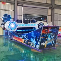Manège LED décoratif attrayant en forme de mini-voiture volante, avec mouvements de glisse avant-arrière émotionnants, pour centres commerciaux et parcs d'attractions familiaux