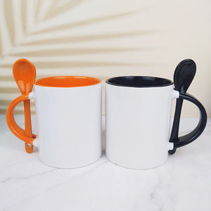 <span class=keywords><strong>Tazas</strong></span> de Cerámica Blancas <span class=keywords><strong>para</strong></span> Sublimación de 11 oz, Económicas, <span class=keywords><strong>para</strong></span> Café, Té y Bebidas con Leche, con Cuchara Larga, en Oferta - Product Image 1