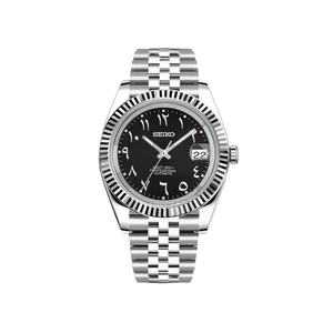 Đồng hồ Seiko thiết kế kiểu dáng đa chức năng, tự động, mặt số kiểu nhật ký, dây thép không gỉ, máy Seiko NH35, đang giảm giá - Product Image 1