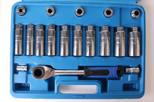 Kit de 43 outils de réparation et de remplacement pour moyeu de direction automobile, suspension, amortisseur, écrou de jambe de force, <span class=keywords><strong>douille</strong></span> traversante <span class=keywords><strong>1</strong></span>/<span class=keywords><strong>2</strong></span> pouce, clé à cliquet en T - Product Image 3