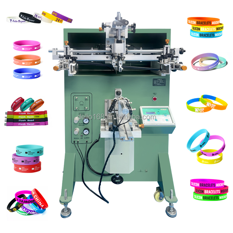 Custom Cylindrical Screen Printing Machine Silicone Sport Jewelry Wristband Small Machine For Printing Plastic Water Bottle · image 3