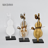 Ornement de musicien violoniste Art Déco créatif, statue en résine pour la décoration du salon, du bureau ou de la table
