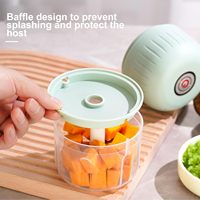Perajang bawang putih elektrik Mini portabel, Blender perajang sayuran ke sayuran tanpa kabel prosesor makanan untuk jahe cabai buah
