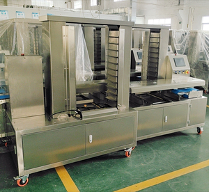 Tự động Pie <span class=keywords><strong>Cookie</strong></span> Biscuit tấm Pan khay sắp xếp Máy bánh mì Loaf khay sắp xếp máy - Product Image 5