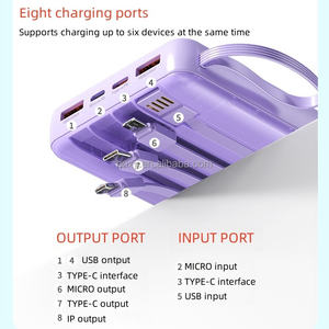 Powerbanks portátiles pequeños inteligentes Micro USB tipo C Mini Powerbank PD 22,5 W banco de energía de carga rápida 10000 mAh para iPhone <span class=keywords><strong>Xiaomi</strong></span> - Product Image 2