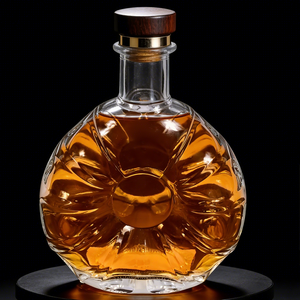 Botella de Vidrio Personalizada Premium para Whisky, <span class=keywords><strong>Vodka</strong></span> o Vino, Cuadrada, Plana, Reutilizable, con Impresión Serigrafiada XO - Product Image 5