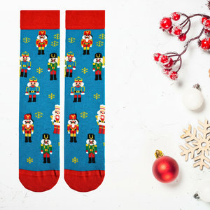 Christmas Toy Patterned Unisex Ankle <b>Socks</b> for New Year's Theme Breathable Daily Use with Digital Print - Product Image 3