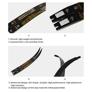 Sanlida Miracle X9 <span class=keywords><strong>recurve</strong></span> <span class=keywords><strong>Bow</strong></span> 25inch Riser 66/68/70inch 14-44lbs ilf tay phải bắn cung Săn bắn cung cạnh tranh - Product Image 6