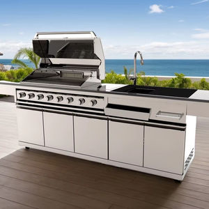 Set Cucina Esterna Moderno e Lussuoso in Acciaio Inox 304 con 8 Bruciatori, Mobile Prefabbricato <span class=keywords><strong>Completo</strong></span> per <span class=keywords><strong>Barbecue</strong></span> Premium - Product Image 1