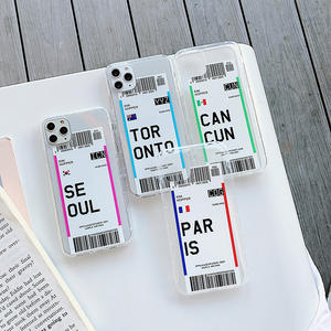 Personnaliser OEM <span class=keywords><strong>carte</strong></span> d'<span class=keywords><strong>embarquement</strong></span> transparente conception de billet d'avion étuis de téléphone de couverture mobile pour <span class=keywords><strong>iPhone</strong></span> 12 7 8 X Xs Xr pour <span class=keywords><strong>iPhone</strong></span> 11 Pro - Product Image 2