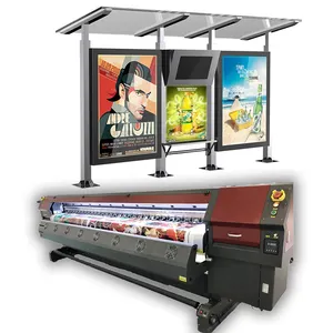 3.2m wide format solvent printing machine konica 512I 30pl head 720dpi flex banner roll to roll printer for Poster Canvas Vinyl