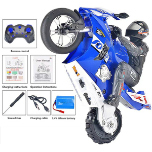 Vente Flash Moto RC 1:6 pour cascades, voiture de cascade à dérive à 360 degrés, jouet télécommandé 2.4G avec lumières - Product Image 5