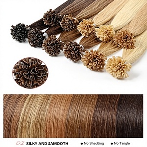 ผมต่อแบบ I-Tip ชนิด Flat Tip ความยาว 22 นิ้ว ผมแท้รัสเซีย Remy  แบบ Double Weft ยี่ห้อดัง  สำหรับต่อผมแบบ Balayage  ลอนธรรมชาติ - Product Image 1