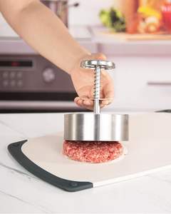 Presse à hamburgers en acier inoxydable 304, presse à hamburgers en acier inoxydable robuste pour hamburgers au bœuf <span class=keywords><strong>haché</strong></span> - Product Image 2