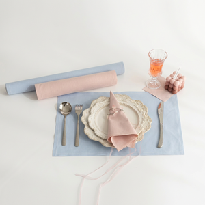 Serviette en tissu moderne et écologique pour restaurant, set de table jetable, logo imprimé, coton rose pour la maison et l'avion - Product Image 2