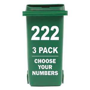 Modern 3-Packs <strong>Wheelie</strong> <strong>Bin</strong> Number Stickers Self-Adhesive Decorative Dustbin Decals for Waste Container 0-9 <strong>Bin</strong> Number Labels - Product Image 1
